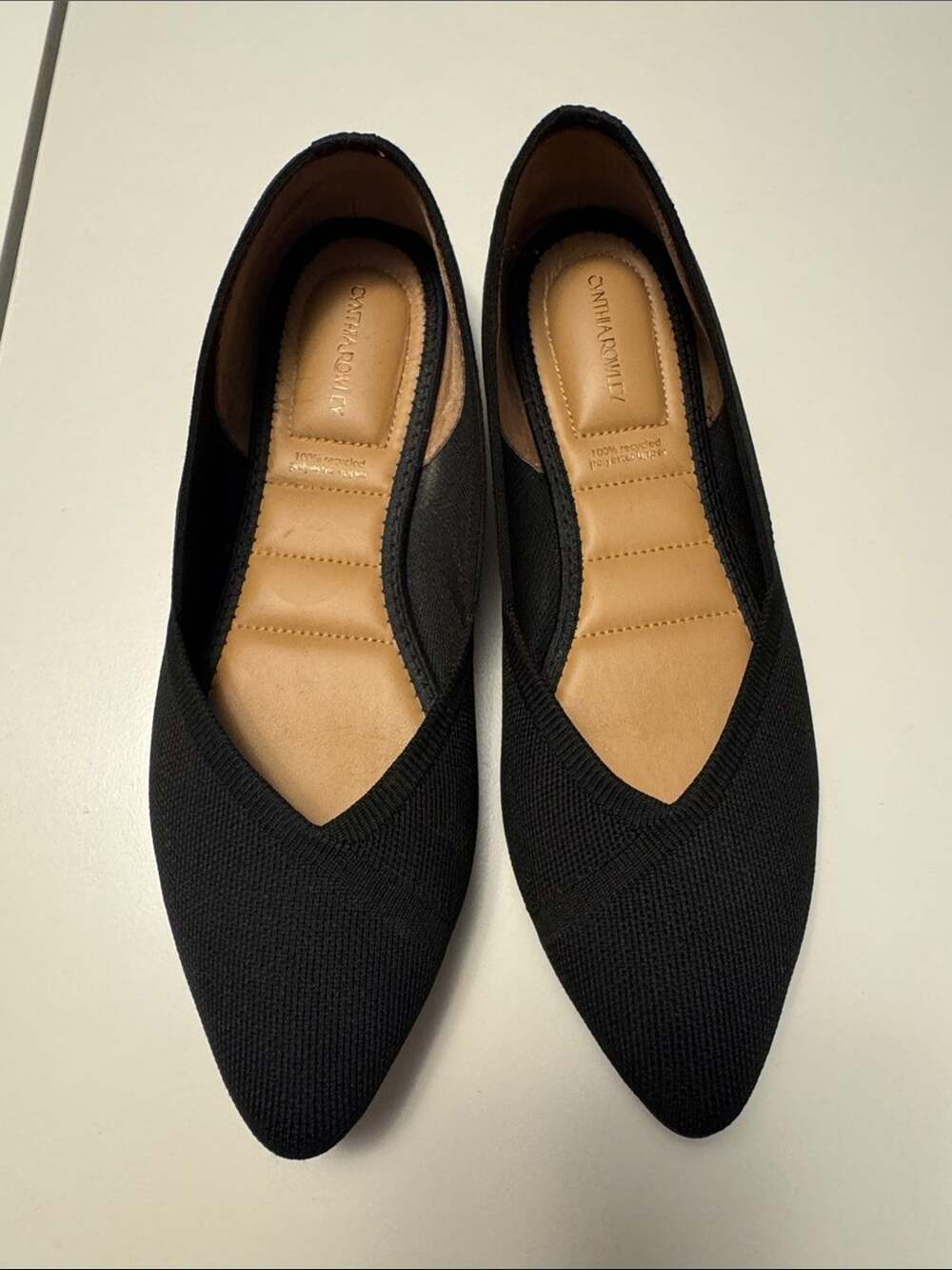 Cynthia Rowley Black Pointed Knit Flats
